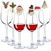 Kaart Wine Cup Hat Kerstmis Santa Glass Decoratie Huistafel Plaats Decoraties Kerstfeest Kerstvoorraden CPA7039 915 S