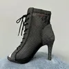 Sandales vend bien des femmes sexy chaussures de danse mode confort de haute qualité 10 cm talons jazz salon de bal bottes peep toe plus taille 46