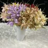 Decorative Flowers 43CM Artificial Water Plant Lily Bouquet Indoor Green Potted Wedding Shooting Props