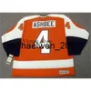 Vin weng hommes femmes jeunes Barry Ashbee 1972 CCM Vintage Away Hockey Jersey tous cousus de la qualité supérieure tout nom n'importe quel numéro de gardien de but