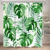 Shower Curtains Leaf Curtain Watercolor Spring Floral Farm Tropical Greenery Palm Polyester Fabric Bathroom Decor Set