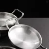 Assiettes à double manche Pans de cuisson facile à déplacer pour le restaurant de cuisine et les banquets