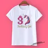 Shirt d'anniversaire Unicorn 112 Tshirt Wild Tee Girls Party T Clothes à thème Cadeaux Kids Tops Fashion Tshirt 240510