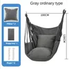 Hanging Swing Canvas Hanging Chair Student Student Hängematte mit Kissen Innen Camping Swing Erwachsener Freizeitstuhl 240429