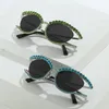 Xjiea designer strass solglasögon för kvinnor lyx varumärke mode steampunk män glasögon fest strand nyanser tillbehör 240507