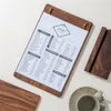 Decorative Plates Wooden A5 B5 A4 Sheet Clipboard Menu Data Storage Folder For Office File Memo Writing Pad