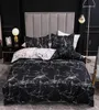 Cama colorida em preto e branco Roupa de mármore reativo a capa de edredão impressa para casa House de Couette Bedding Conjunto de camas queen 27007455