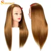 Mannequin Heads Simninet 65cm human model head hair training hairdresser 13 hairstyles free gift Q240510