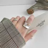 Clusterringe glattes Metall Gold Silber Farbfinger für Frauen Männer einfache elegante Öffnung Anpassung Größe Party Show Modeschmuck