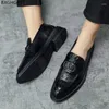 Chaussures habillées Slip sur les hommes Channeaux Channeaux Couverture de plate-forme pour hommes pour Chaussure en cuir Homme de Luxe Zapatos