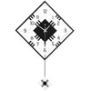 Wall Clocks Glass Large Square Pendulum Clock Easy To Read Multiple Functions Durable Construction Accurate