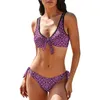 Women's Swimwear Purple Mandala Bikini Swimsuit Sexy Vintage Floral Print Custom Set Two-Piece Bondage Feminine Bikinis Beachwear