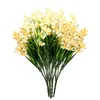 Dekorativa blommor Fake Flower Bouquet Faux Spring Wedding Bouquets Centerpieces växter Brud utomhus hemmakontor