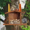 Autres fournitures d'oiseau alimentaire d'écureuil en bois Gift Food For Backyard Garden à l'extérieur de l'hiver