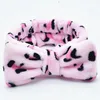 2024 Nouveau bandeau de visage de lavage pour femmes filles Coral Fleece Bow Band Léopard Makeup Headwear Elastic Head Wrap Hair Accessoires - Pour Coral Fleece Hair Accessory