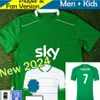 2024 Ireland Home Green Soccer Coureys Kit Doherty Duffy 23 24 National Tops Tops Tee Tee Egan Brady Keane Hendrick McClean Football Shirt Men Kids Mode Ferguson