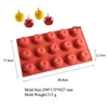 Baking Moulds Meibum 15 Cells Mini Apple Shape Cake Mold Mousse Dessert Mould Silicone Muffin Pan Decorating Tools