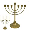 Ljushållare hållare för Hanukkah avtagbar 9 metall menorah ljusstake passar standardljus gåva
