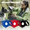 Colliers de chien Laish rétractable multifonctionnel avec plat et bouteille d'eau Récipient de sacs à déchets pour animaux de compagnie