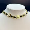 Hjärthängen Womens Designer Halsband Crystal Brand Letter Pendant Choker 18K Gold rostfritt stål Neckkedjan smycken födelsedagsfest gåvor Tillbehör