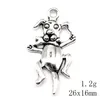Charms 20pcs 26x16mm Puppy Pendants Car Accessori Jewelry Trendy Antique Silver Color