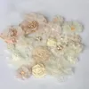 Fleurs décoratives 20pcs set beige série mix 20 styles mousseline en mousseline de soie robe de mariée rose robes de mariée pour cachets décoration de casse-tête bricolage