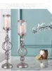 Kaarsenhouders metaal stand Wrot Iron Glass Goud Romantische kandelaar Luxe Dinertafel Sfeer Koper Figurine Porta Candela