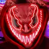 Mascaerade máscara máscara de halloween liderou o brilho da festa de neon na escuridão máscara de horror engraçado suprimentos de cosplay 921 rade s