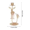 Bougeoirs de Noël Chandelle réutilisable Metal Reindeer Holder Rustproof Innovative Santa Stand Tea Lightholdhold