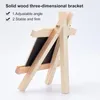 Frames 2 sets Natural Wood PO Solder Small Stupt Stand pour la note de peinture d'image