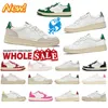 2024 Nieuwe Designer Fashion Women Casual Shoes Vintage Trainer Lace-Up Luxury Sneakers Non-Slip Outdoor Green Lederen Wrijvingsweerstand schoenen Maat 35-42