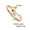 Bangle Trendy Butterfly Black Disc Bangles For Woman Stainless Steel Double Layer Cross Bracelet Fashion Sieraden Exquisite Party Gift
