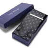 Neck Tie Set 2022 New Style Wedding Gift Silk 7.5 cm Tie Set Necktie Box White Suit Accessories Men Solid Fit Wedding