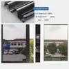 Window Stickers HOHOFILM Black&silver Static Mirrored Film Home Tinting Blocking Light Reflective Tint Privacy Heat Proof