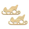 Estatuetas decorativas 5pcs Bamboo Sledge Car Hollow Pinging Home Office Office DIY Decora