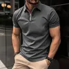 Couleur solide pour hommes T-shirt à manches à manches à manches courtes
