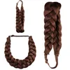 Fashionable wig with five braids and 110g high-temperature silk braids