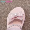 Princess Sandals for Girls 2023 Summer Style Birthday Party Perform Dance Shoes Soft Bottom Children 240506