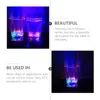 Disposable Cups Straws 4 Pcs Plastic Cup Light Dark Glasses Liquid LED Glowing Button Party Beach