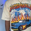 Summer American Retro Overdized T-shirt Y2K Harajuku Cartoon Print Trendy Short-Sleeved Men hip-Hop Street Loose Casual Top 240511