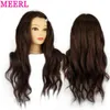 MANNEQUIN Têtes 26 80% Real Human Hair Model Model for Training Professional Hairstyle Beauty Doll Styling Q240510