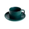 Tazze tazze fatte a mano osso in porcellana nordica in porcellana smalto verde tazas para caffè da tè pomeridiano tazze da tè e set