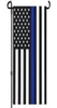 薄い青い線の庭の旗USA 12x18屋外ブランクホワイトブルーヤードストリップビビッドカラーデジタル印刷5913064