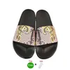 Taglia 35-44 designer marca di marca Slifori in gomma Slide sandali Brocade floreale Uomo da gocce Flip Flip Flip Flip Flip Women Striped Beach Causal Slipper Top