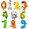 Formato de animal Digital Aluminium Balloon Party Decoração Infantil Toy Decorate Birthday Gift Balloons3350065