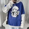 Men's Hoodies Sweatshirts Anime Jujutsu Kaisen Harajuku Gojo Satoru Manga Hoodies Cool Cartoon Men Hip Hop Long Slve Plus Size Women Winter Sweatshirts T240510