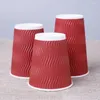Cups usa e getta cannucce 50pcs Isolamento a doppio strato Isolamento da asporto da asporto con coperchio (roseo)