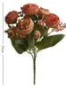 Fleurs décoratives 1 bundle 28 cm Artificiel Snowflake Tea Rose 5 Head Bouquet Flower Ornement Arrangement pour la décoration de mariage à domicile vintage