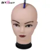 Mannequin Heads Soft Silicone Balding Human Body Model for Wig Training Head Cosmetics Massage and Makeup Q240510