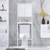 Depolama Kutuları Tuvalet Dolabı Organizatör Ayarlanabilir Raflar Modern Stil Yüksek kaliteli Dayanıklı Banyo Rafı Beyaz 9 "D x 24" W 62 "H